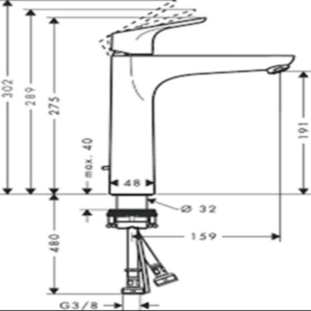 HANSGROHE FOCUS KUMANDALI TEK KOLLU LAVABO BATARYASI
