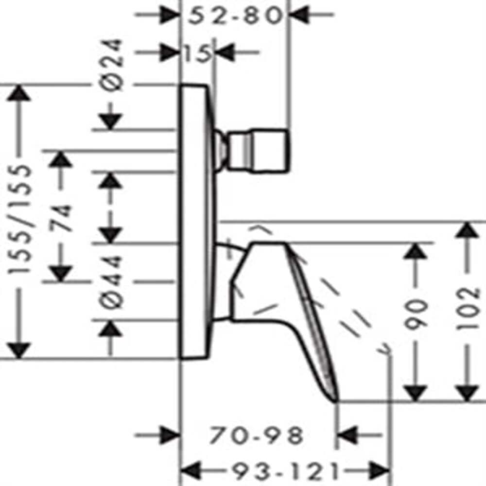 HANSGROHE LOGİS ANKASTRE BANYO BATARYASI