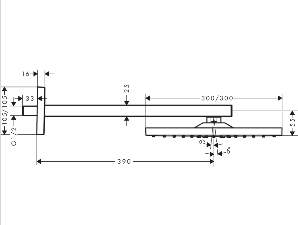 HANSGROHE RAINDANCE E TEPE DUŞU 300 1JET