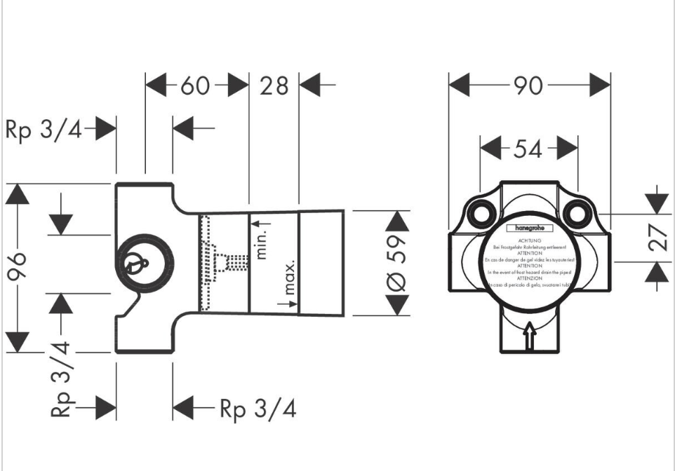 HANSGROHE UNIVERSAL IC SET QUATTRO DORT YOLLU YONLENDIRICI VALF ANKASTRE