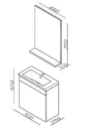 LİNE ART INCI 500 SET BANYO MOBİLYALARI