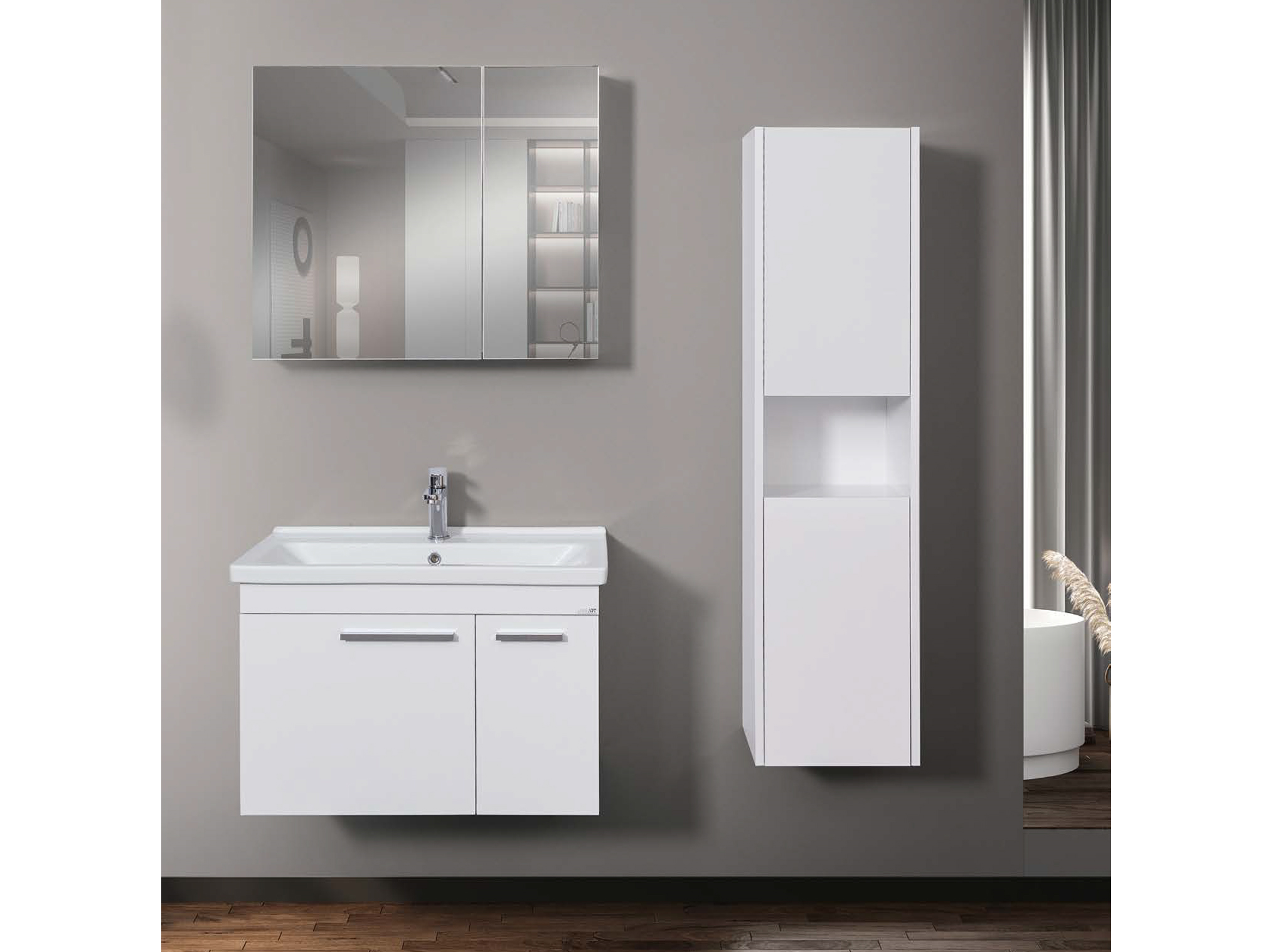 LİNE ART LARA 800 SET BANYO MOBİLYASI