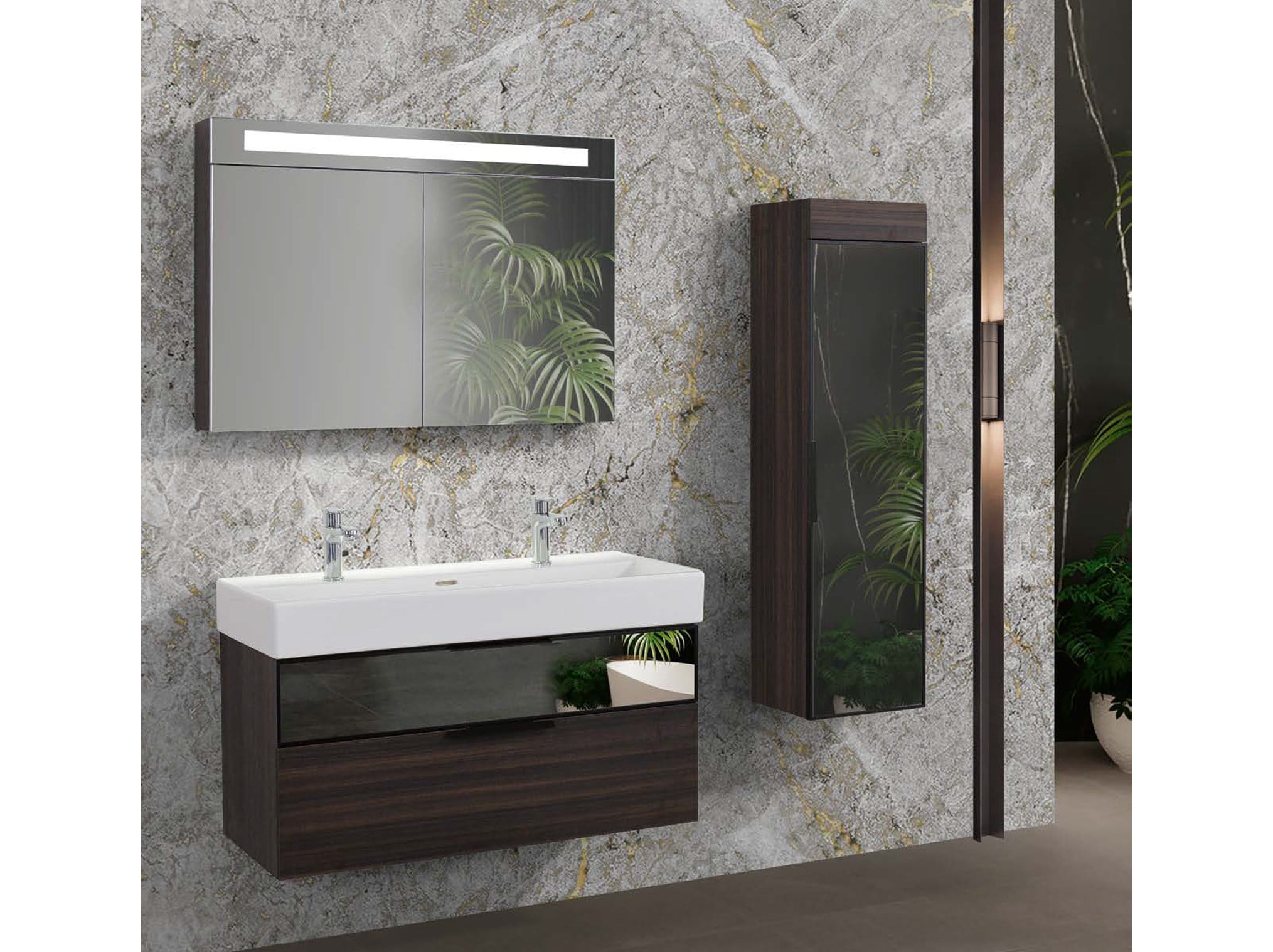 LİNE ART SHARP1000 DOUBLE SET BANYO MOBİLYALARI