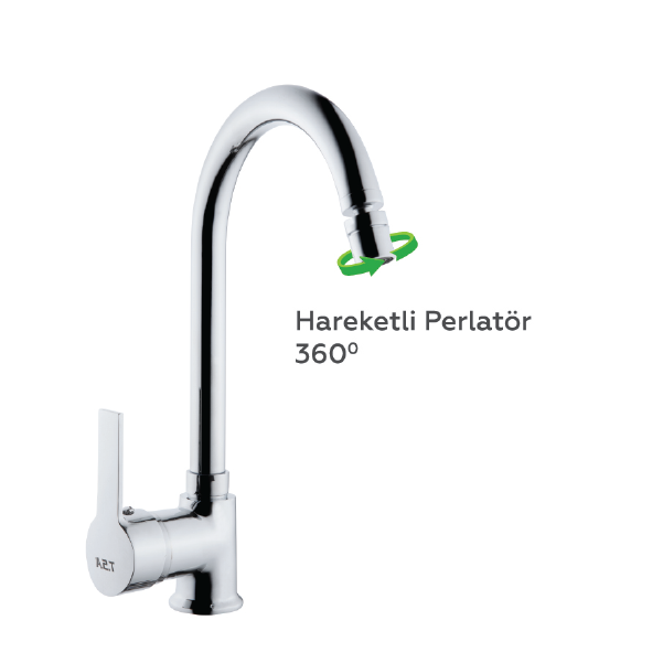 Mix Hareketli Perlatör Kuğu Evye Bataryası