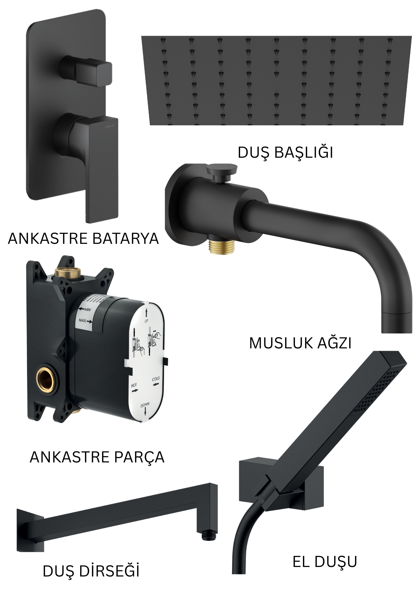NOBILI SEVEN - BM ANKASTRE DUŞ SETİ