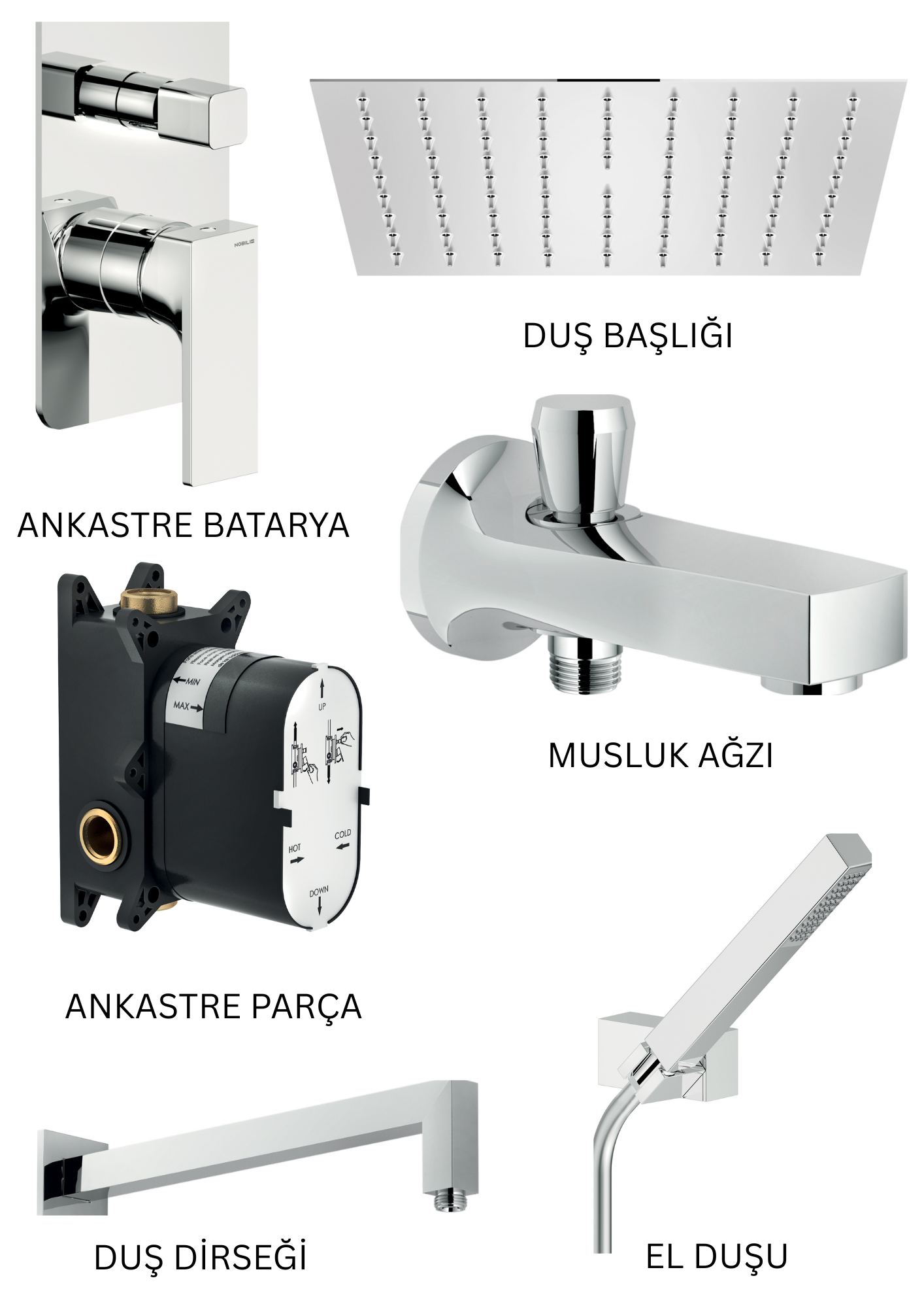 NOBILI SEVEN - CR ANKASTRE DUŞ SETİ