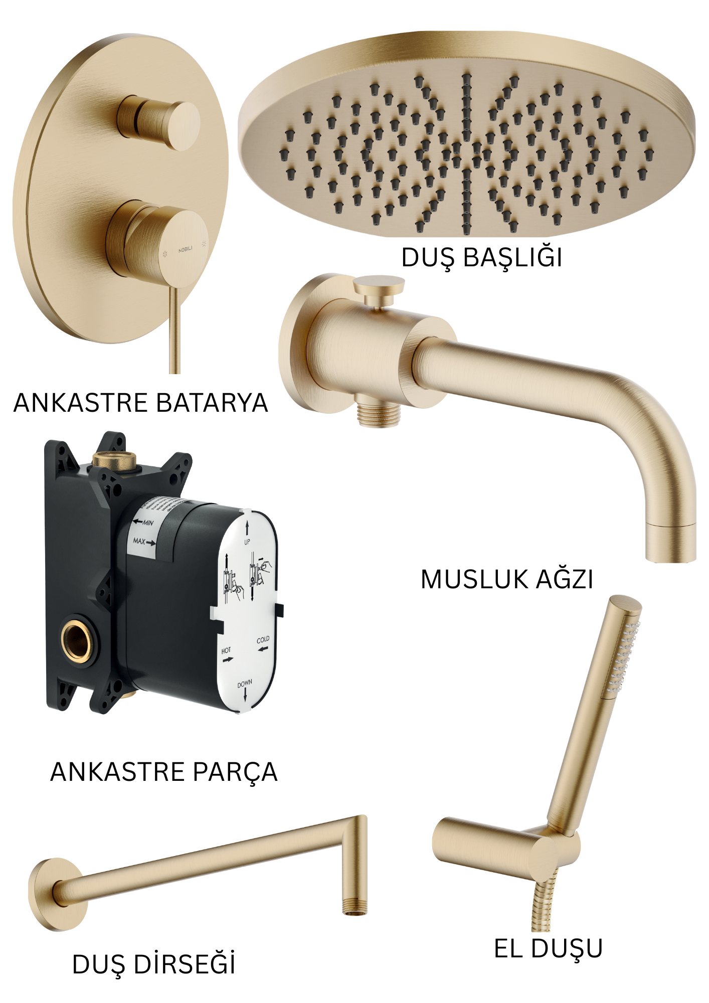 NOBILI VELIS - CGP 3 YOLLU ANKASTRE DUŞ SETİ