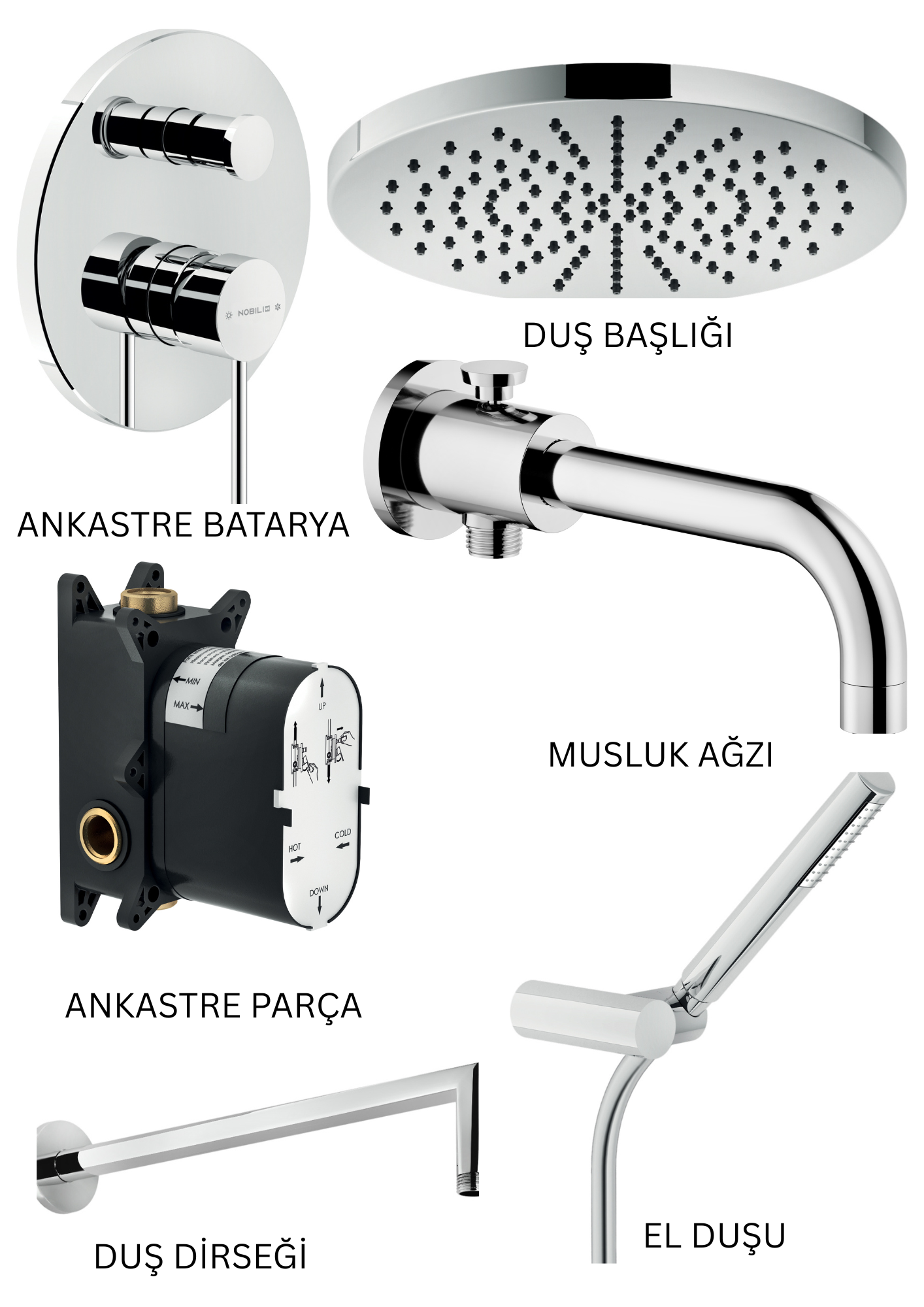 NOBILI VELIS - CR 3 YOLLU ANKASTRE DUŞ SETİ