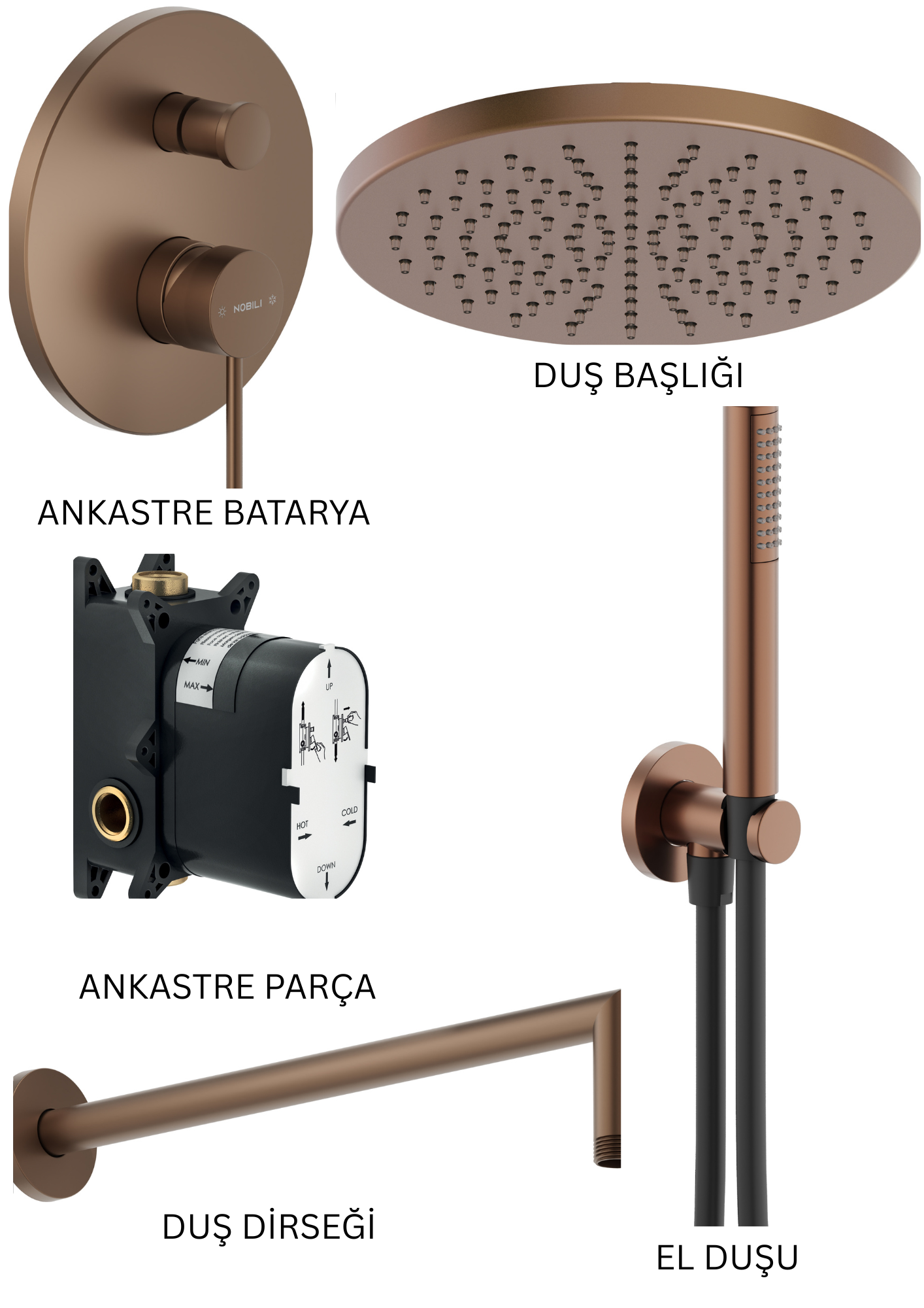 NOBILI VELIS - TA ANKASTRE DUŞ SETİ