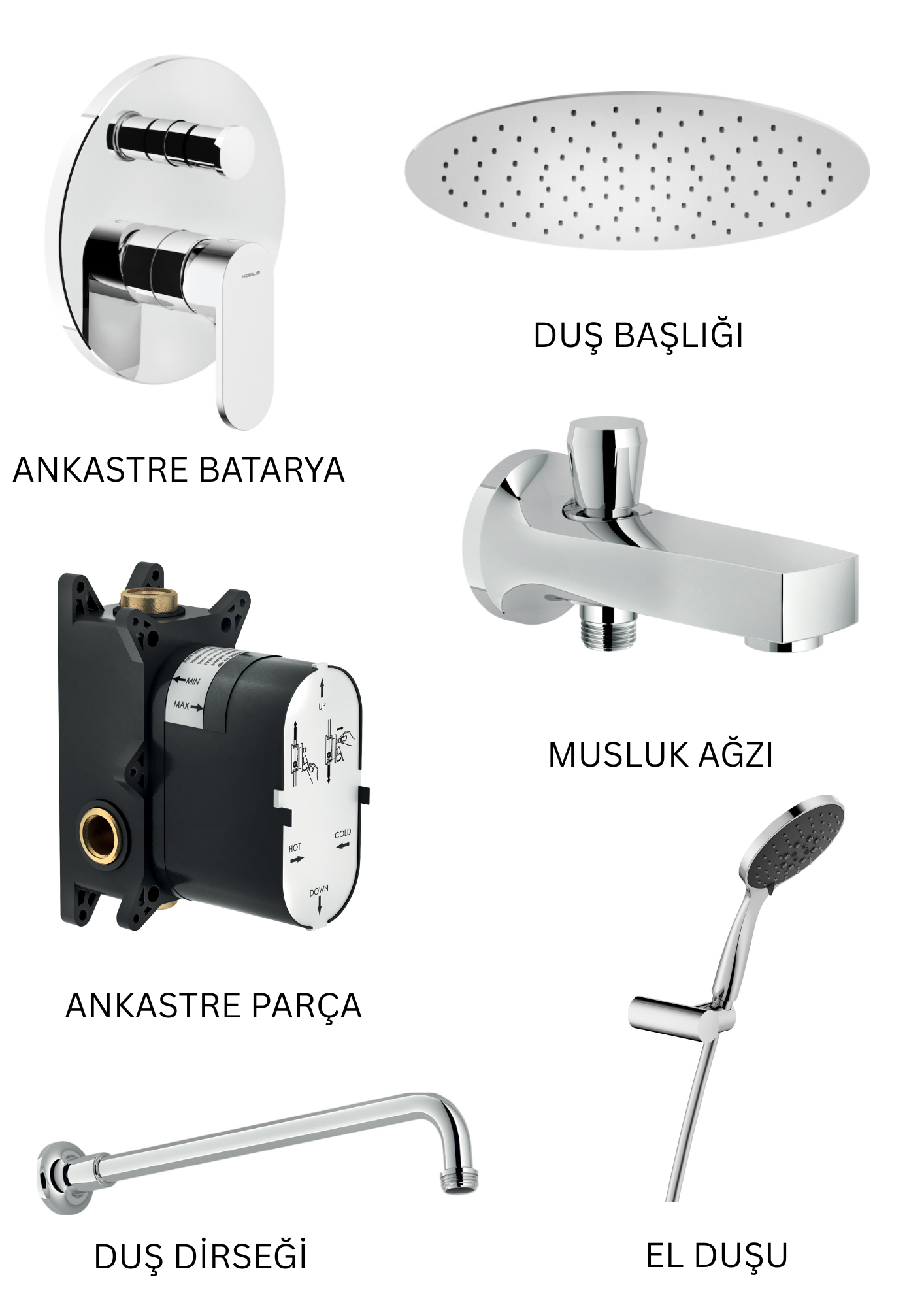 NOBILI YOYO - CR ANKASTRE DUŞ SETİ