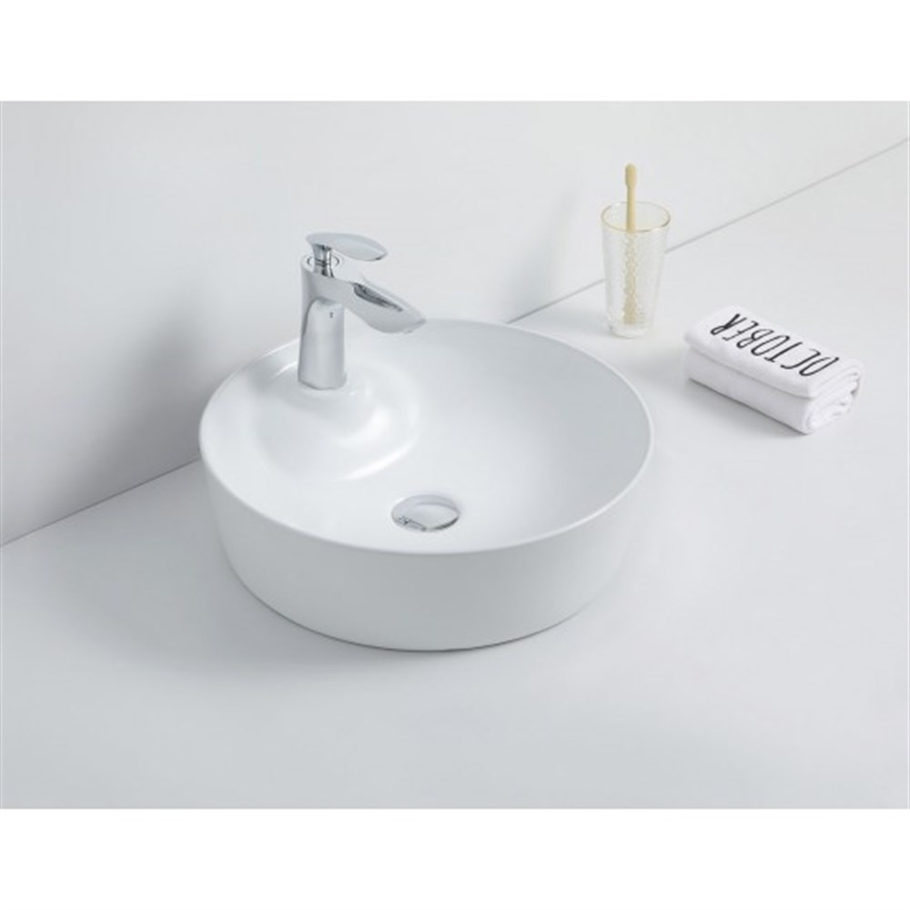 Paluci Alanya White Yuvarlak Lavabo 
