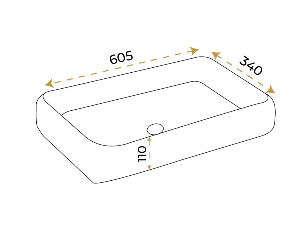 Paluci Leonardo Plus Black Dikdörtgen Lavabo