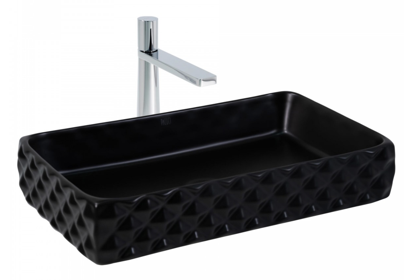 Paluci Leonardo Plus Black Dikdörtgen Lavabo