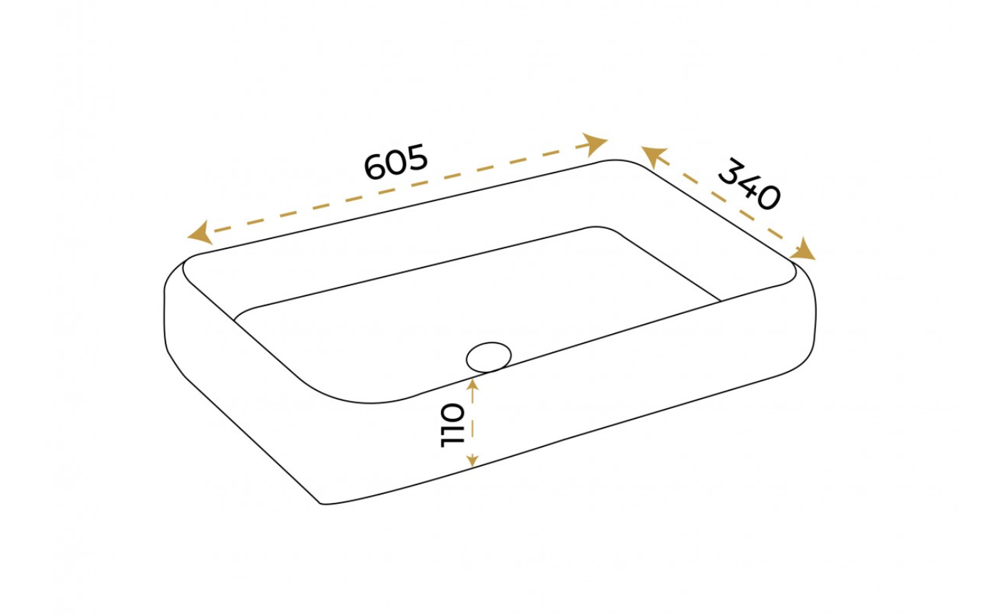 Paluci Leonardo Plus Gray Dikdörtgen Lavabo