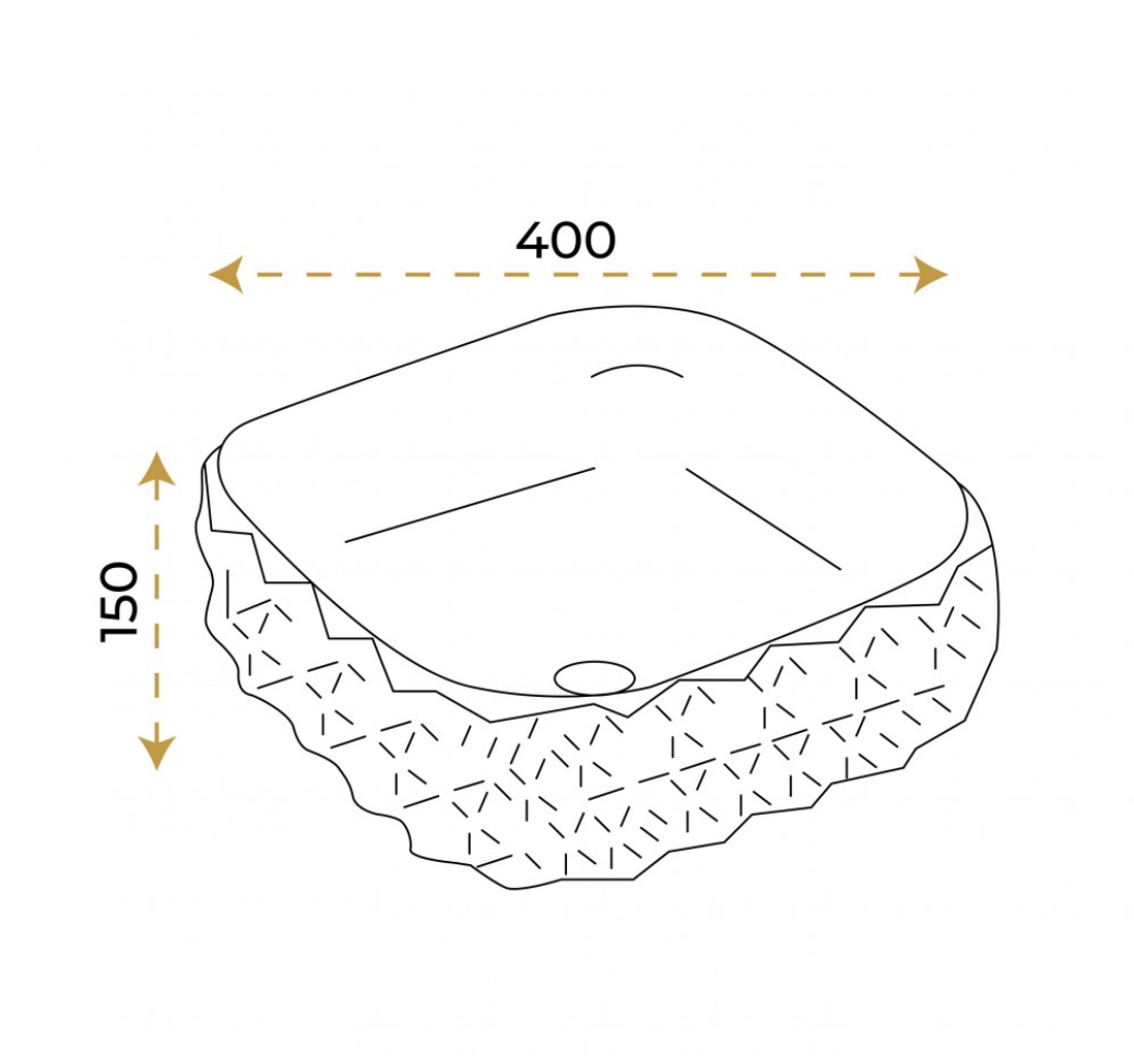 Paluci Leonardo White Gold Lavabo