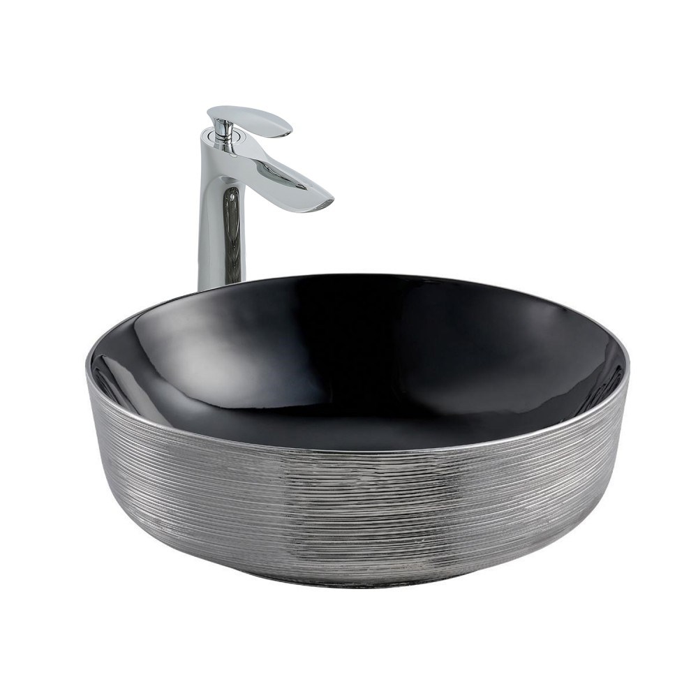 Paluci Twist Black Yuvarlak Lavabo