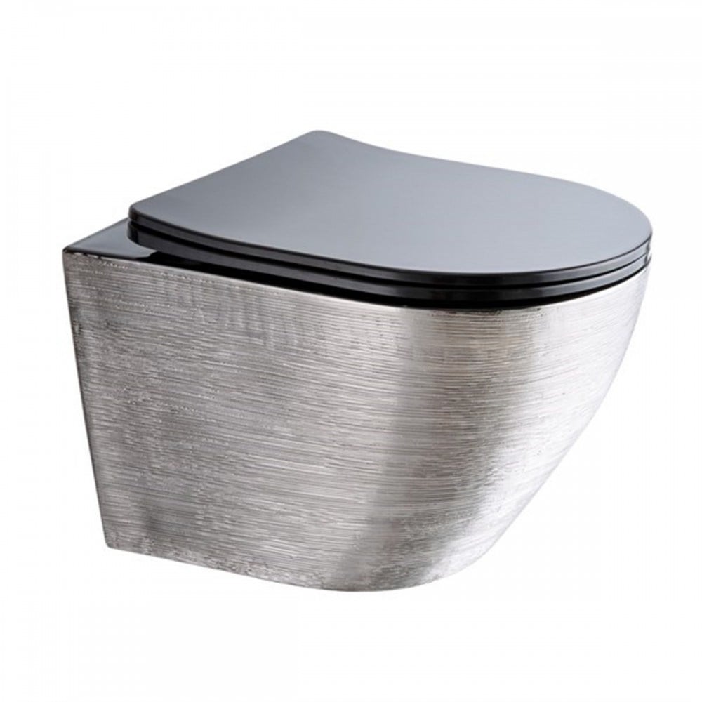 Paluci Twist Black Silver Kanalsız Asma Klozet