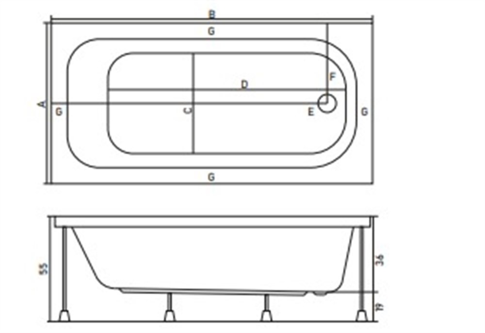SHOWER ARONA DİKDÖRTGEN OTURMALI DÜZ KÜVET