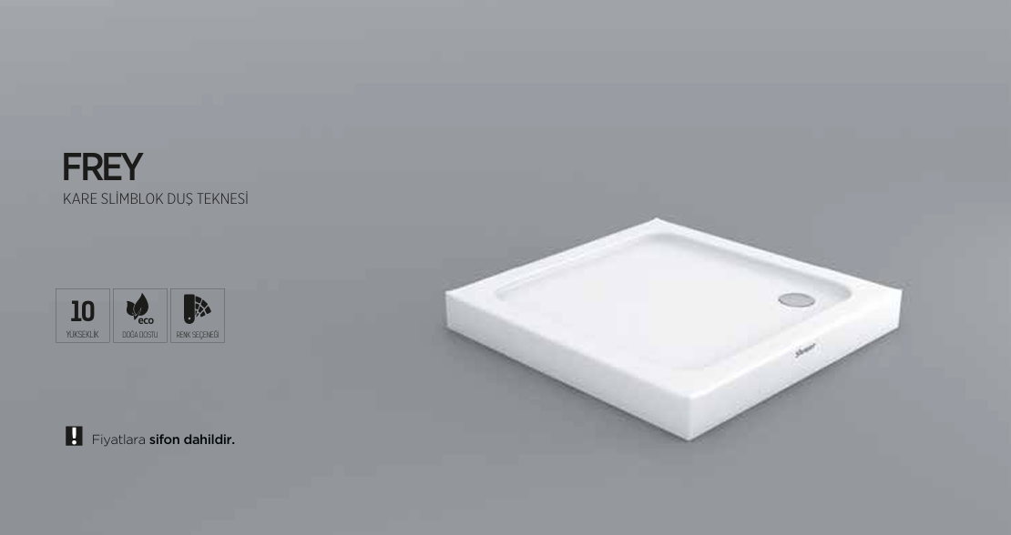 SHOWER FREY KARE SLİMBLOK DUŞ TEKNESİ