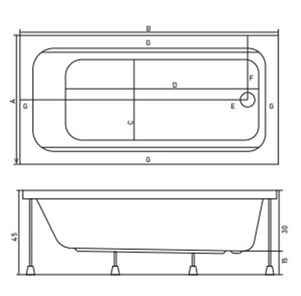 SHOWER FRİLA DİKDÖRTGEN MİNİ DÜZ KÜVET