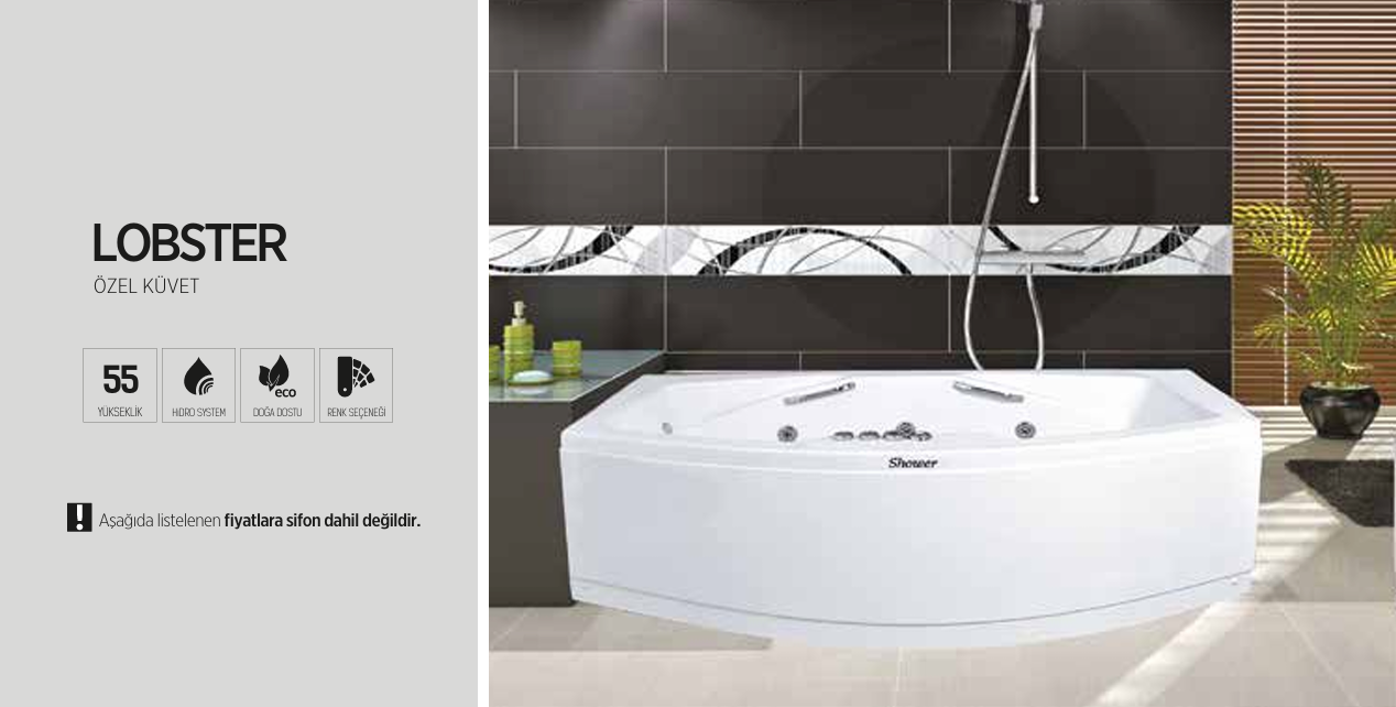 SHOWER LOBSTER ÖZEL KÜVET