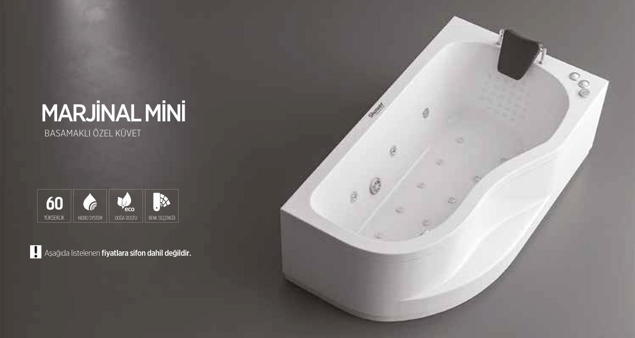 SHOWER MARJİNAL MİNİ BASMALI ÖZEL KÜVET