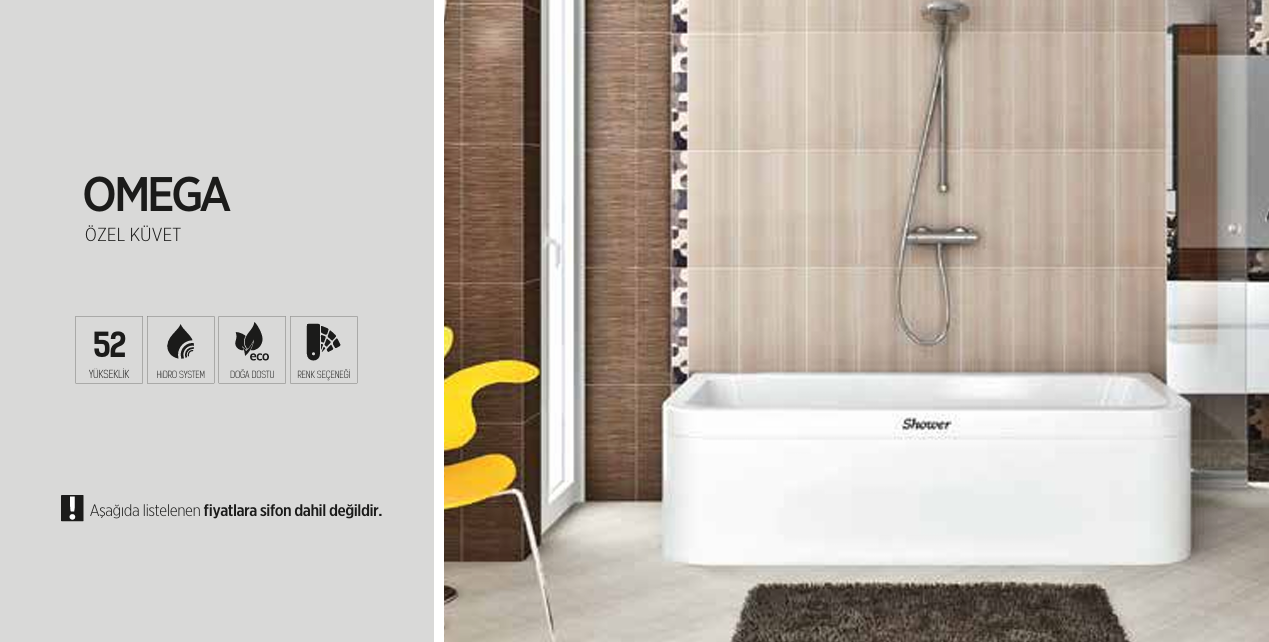 SHOWER OMEGA ÖZEL KÜVET