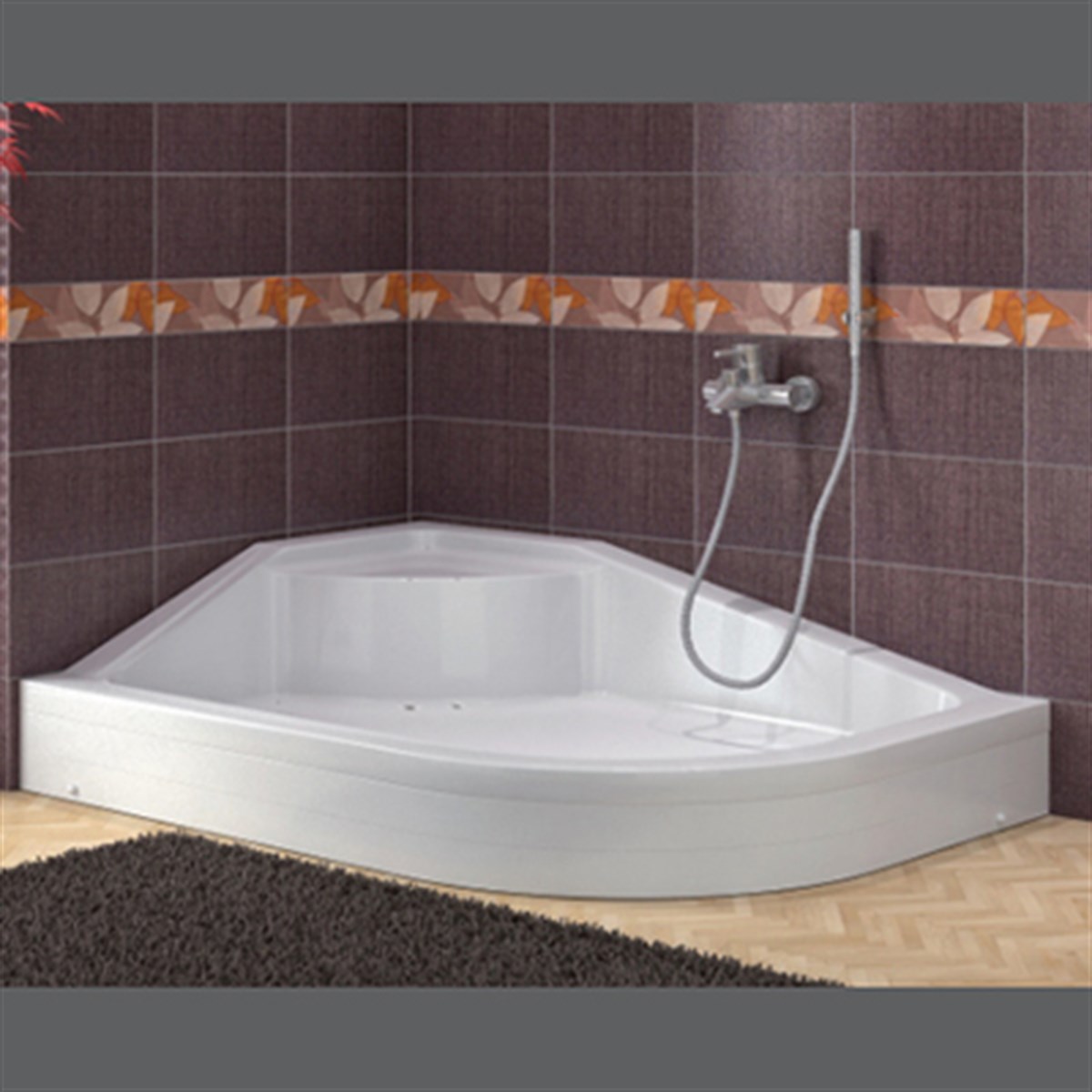 SHOWER PUNO ASİMETRİK OTURAKLI DUŞ TEKNESİ