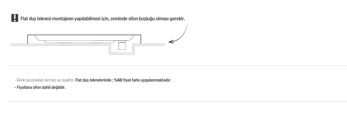SHOWER RİGEL DİKDÖRTGEN FLAT DUŞ TEKNESİ