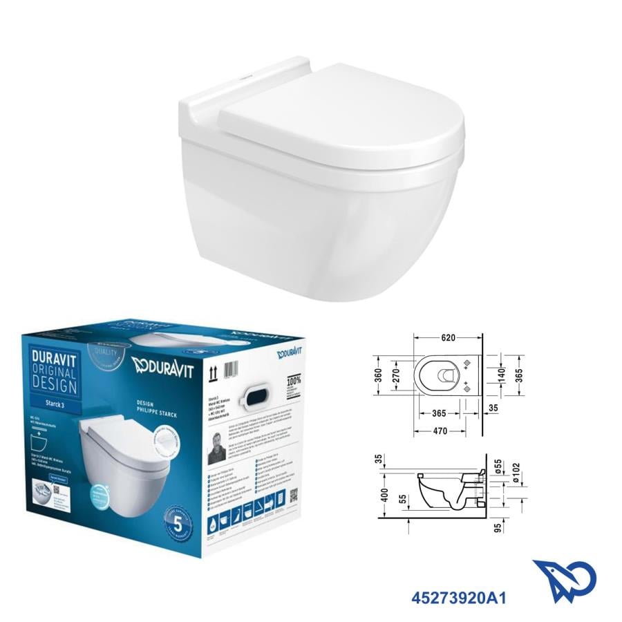 STARCK 3 RİMLESS ASMA KLOZET HYGINEGLASE