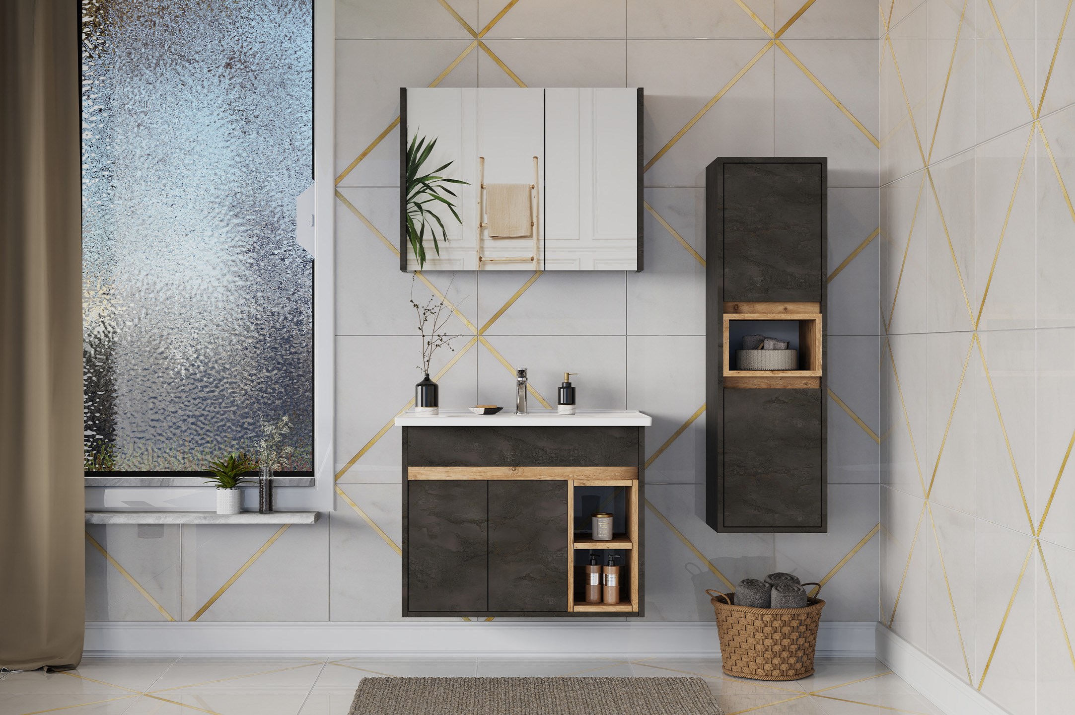 WEST ATLANTİS BANYO DOLABI TAKIMI
