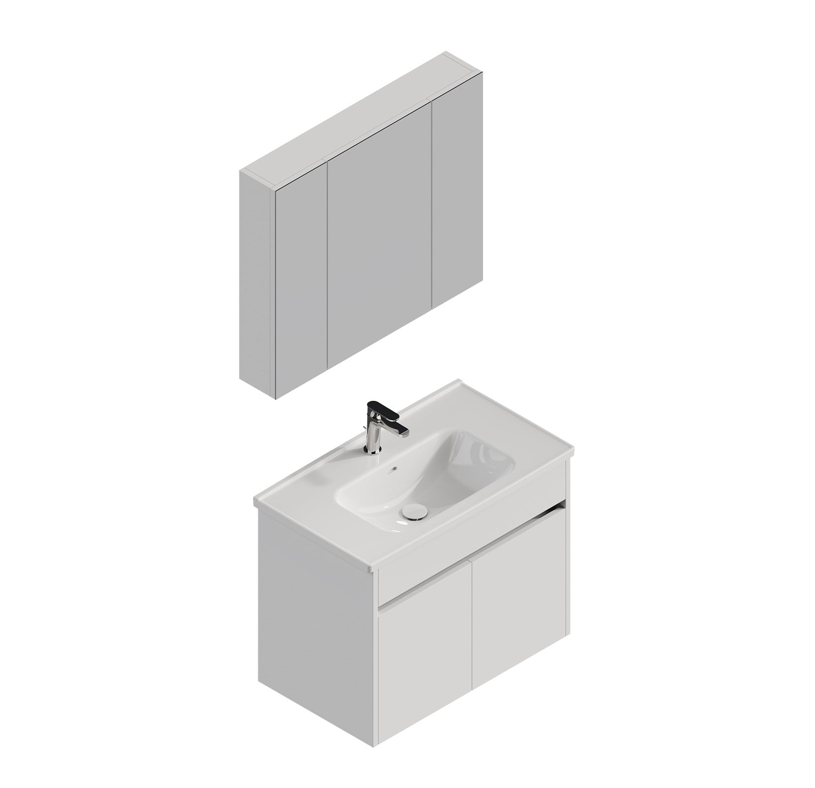 WEST MİMODERN BANYO DOLABI TAKIMI