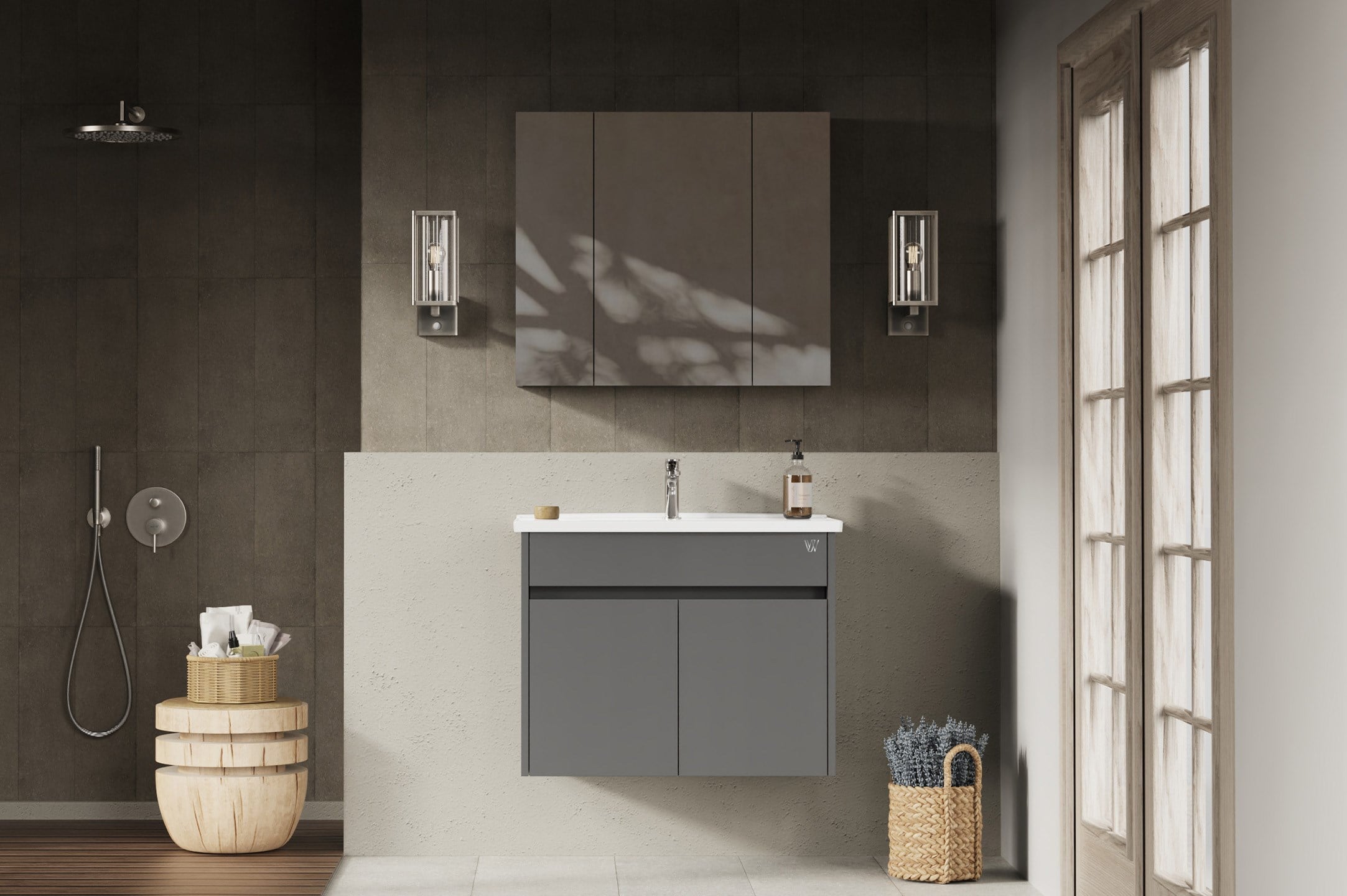WEST MİMODERN BANYO DOLABI TAKIMI