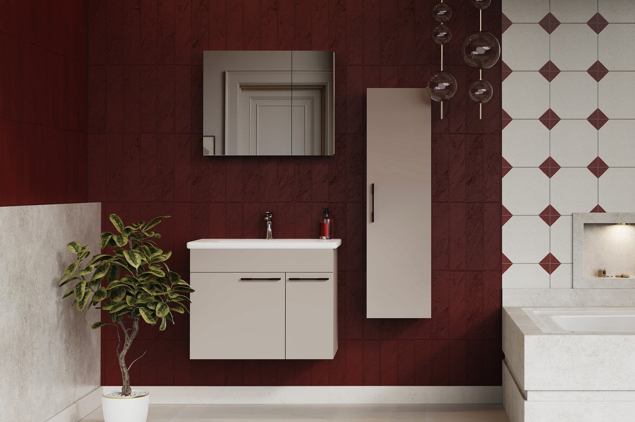 WEST MİSTİ BANYO DOLABI TAKIMI