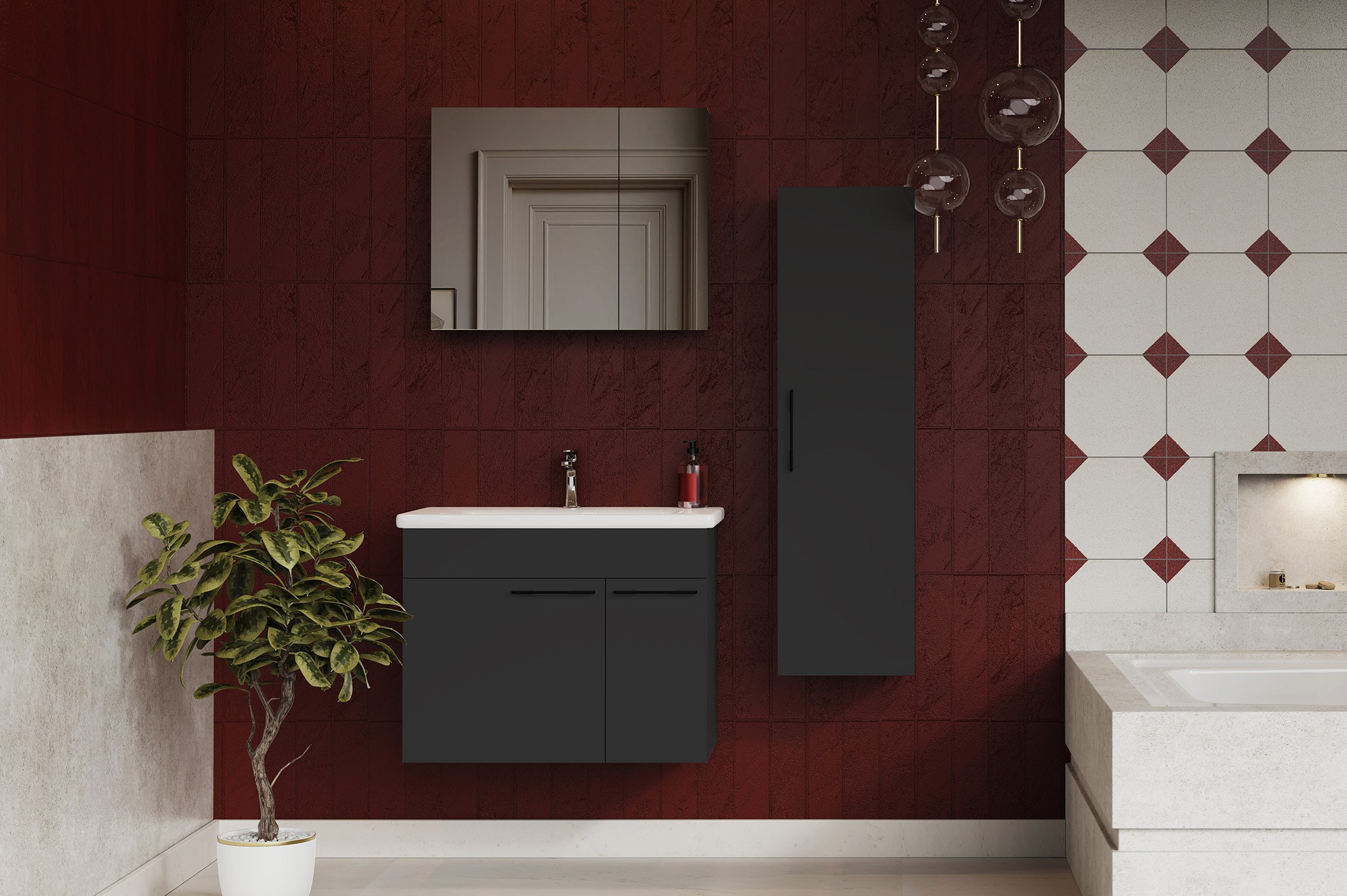 WEST MİSTİ BANYO DOLABI TAKIMI