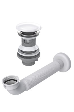 Beyaz Seramik Klik Klack Lavabo Süzgeç