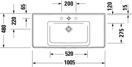 D-NEO ETAJERLİ LAVABO 101 CM 2367100000