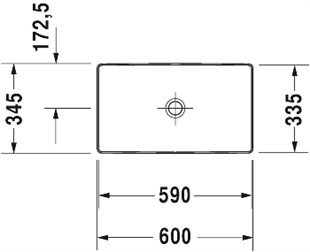 DURAVİT DURASQUARE BATARYA BANKSIZ ÇANAK LAVABO