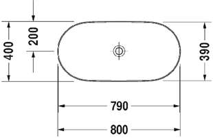DURAVİT LUV 80cm TEZGAH ÜSTÜ LAVABO