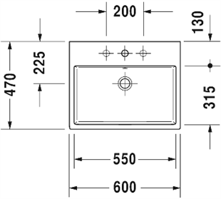 DURAVİT VERO AİR 60cm DUVARA DAYALI LAVABO