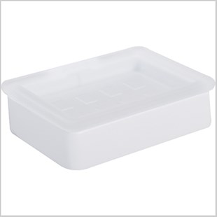 FLOWER BUZLU CAM HAZNELİ SABUNLUK