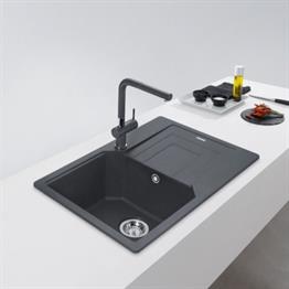 FRANKE URBAN TEK GÖZLÜ 860 x 500 MM GRANİT EVİYE & ARMATÜR SET