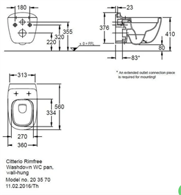 GEBERİT CİTTERİO RİMFREE ASMA KLOZET SETİ