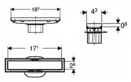 GEBERİT CLEANLİNE20 DUŞ KANALI KAPAĞI