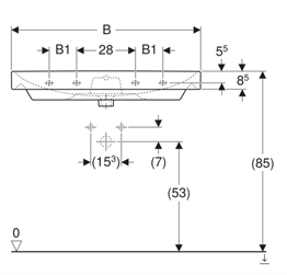 GEBERİT ETAJERLİ LAVABO 75 CM