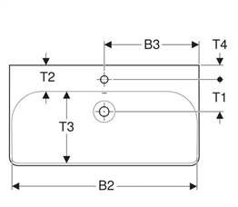 GEBERİT ETAJERLİ LAVABO 75 CM