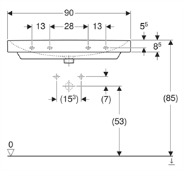 GEBERİT ETAJERLİ LAVABO 90 CM