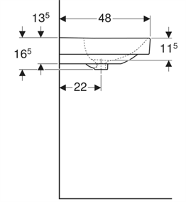 GEBERİT ETAJERLİ LAVABO 90 CM