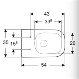 GEBERİT SMYLE SQUARE RİMFREE ASMA KLOZET SET