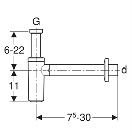 GEBERİT T TİPİ KROM LAVABO SİFONU